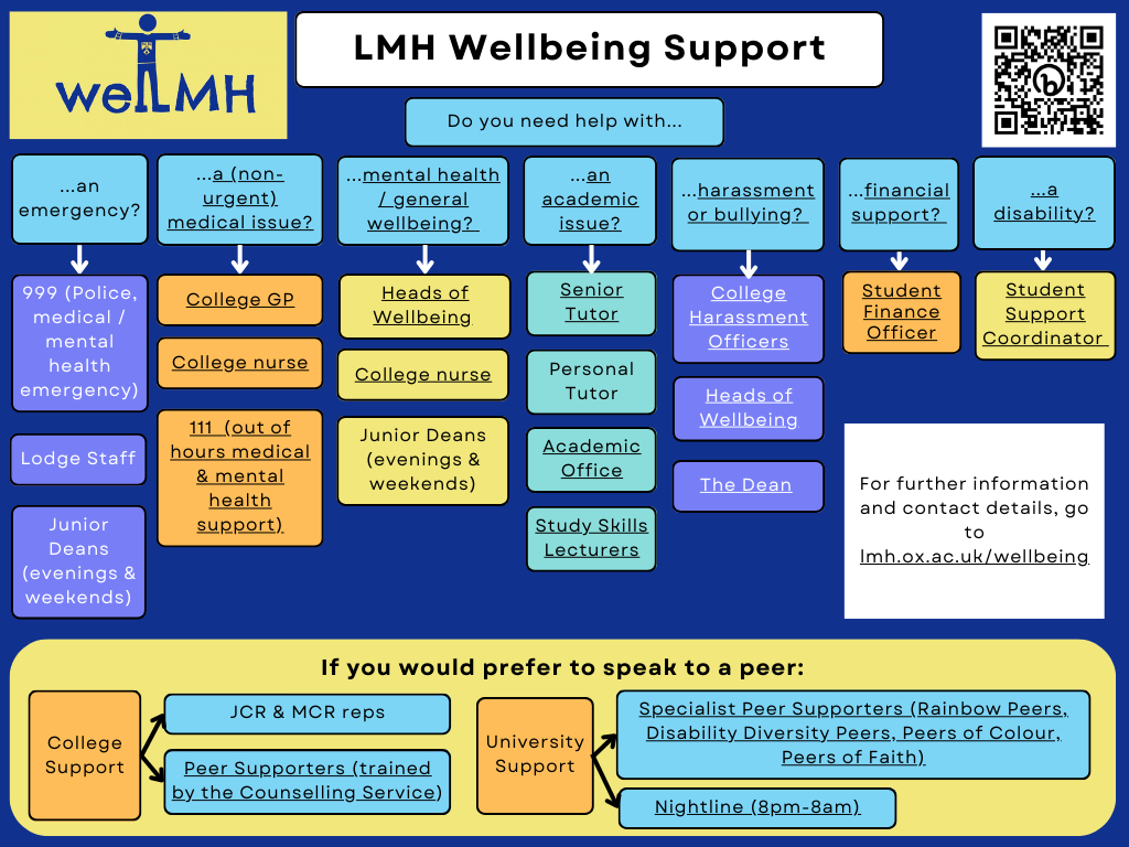 LMH wellbeing support flowchart