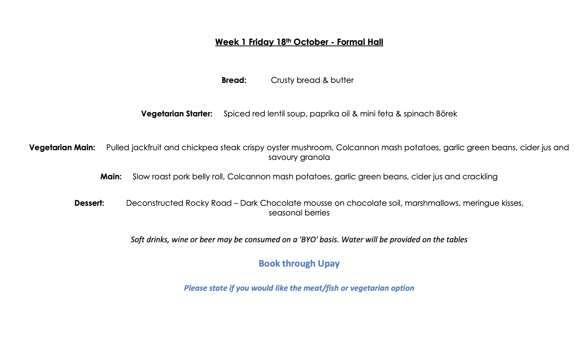 Menu Sample